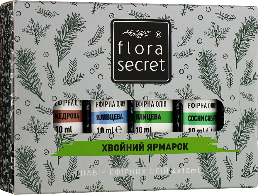 Sauna-Set Nadelbaum - Flora Secret (oil/10ml + oil/10ml + oil/10ml + oil/10ml)