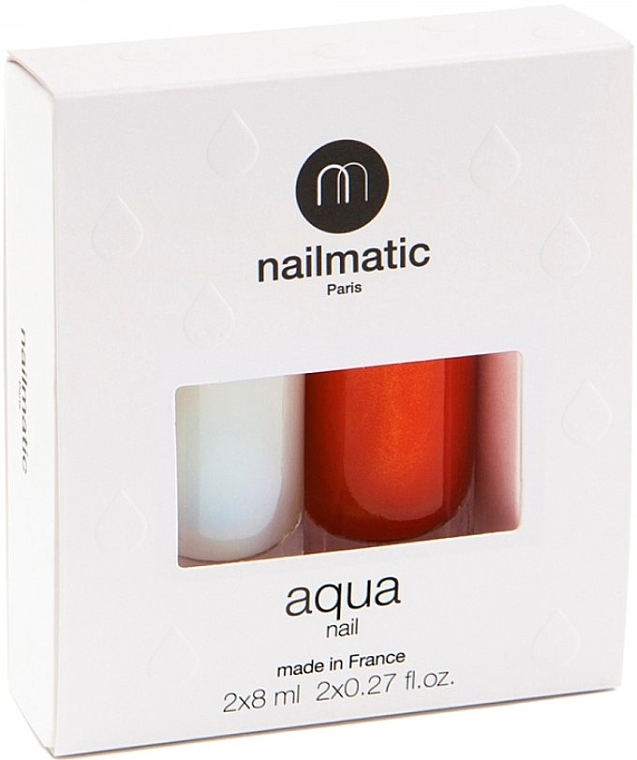 Nagelset - Nailmatic Aqua Polish + Base Set (Nagelbase 8ml + Nagellack 8ml)  — Bild N1