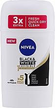 Deostick Antitranspirant - Nivea Black & White Invisible Silky Smooth 48H Antiperspirant Stick — Bild N1