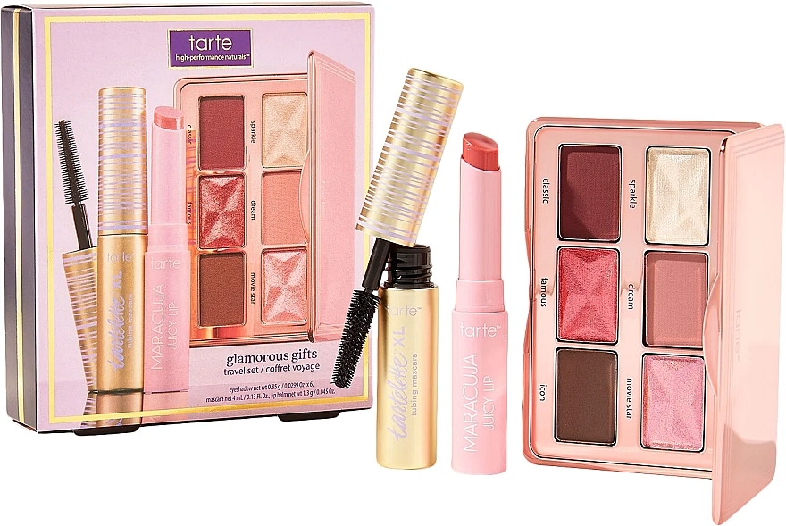 Set - Tarte Cosmetics Glamorous Gifts Travel Set (Lidschatten/5,1 g + Mascara/4 ml + Lippenbalsam/1,3 g) — Bild N1