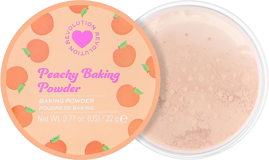 Loser Gesichtspuder Pfirsich - I Heart Revolution Loose Baking Powder Peach