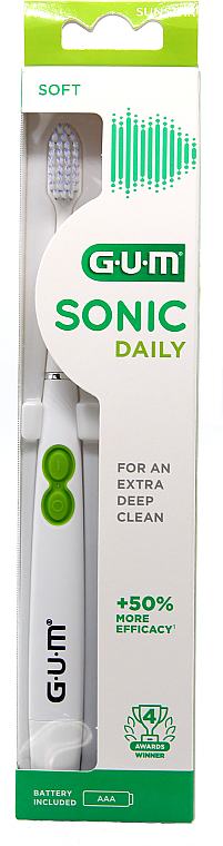 Elektrische Zahnbürste weich weiß - G.U.M Sonic Daily — Bild N1