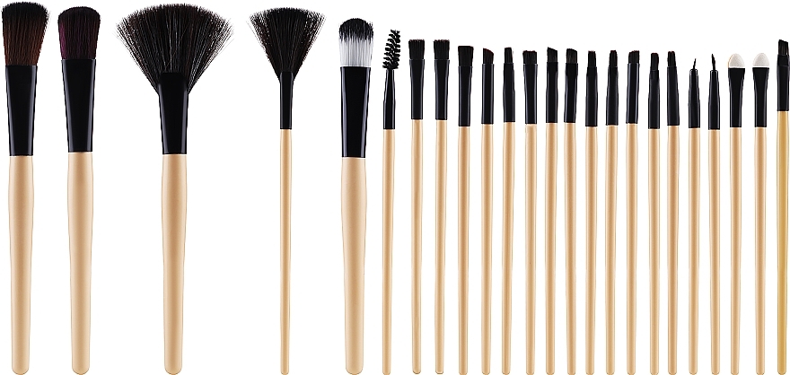 Make-up Pinselset 24-tlg. - Lewer Gold Brushes Black — Bild N2