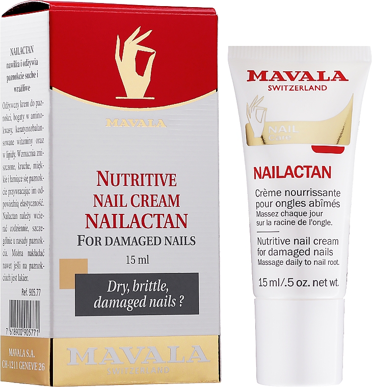 Creme für beschädigte Nägel (Tube) - Mavala Nailactan Nutritive Nail Cream For Damaged Nails — Bild N1