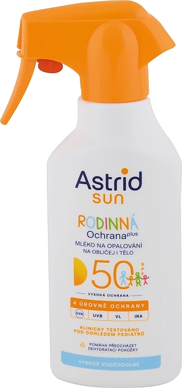 Astrid Family Protection Plus Sun Lotion SPF 50 - Spray-Sonnenlotion für die ganze Familie  — Bild N1