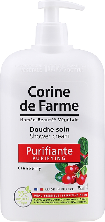 Duschgel mit Preiselbeer- und Granatapfelextrakt - Corine De Farme