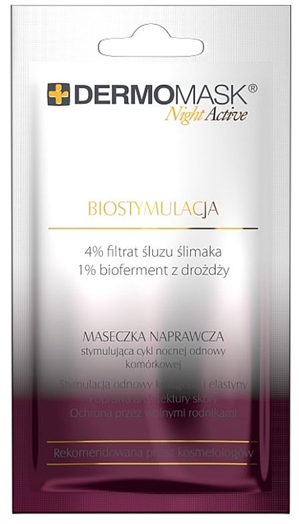 Gesichtsmaske für die Nacht Biostimulation - L'biotica Dermomask Biostimulation Night Active Repair Mask — Bild N1