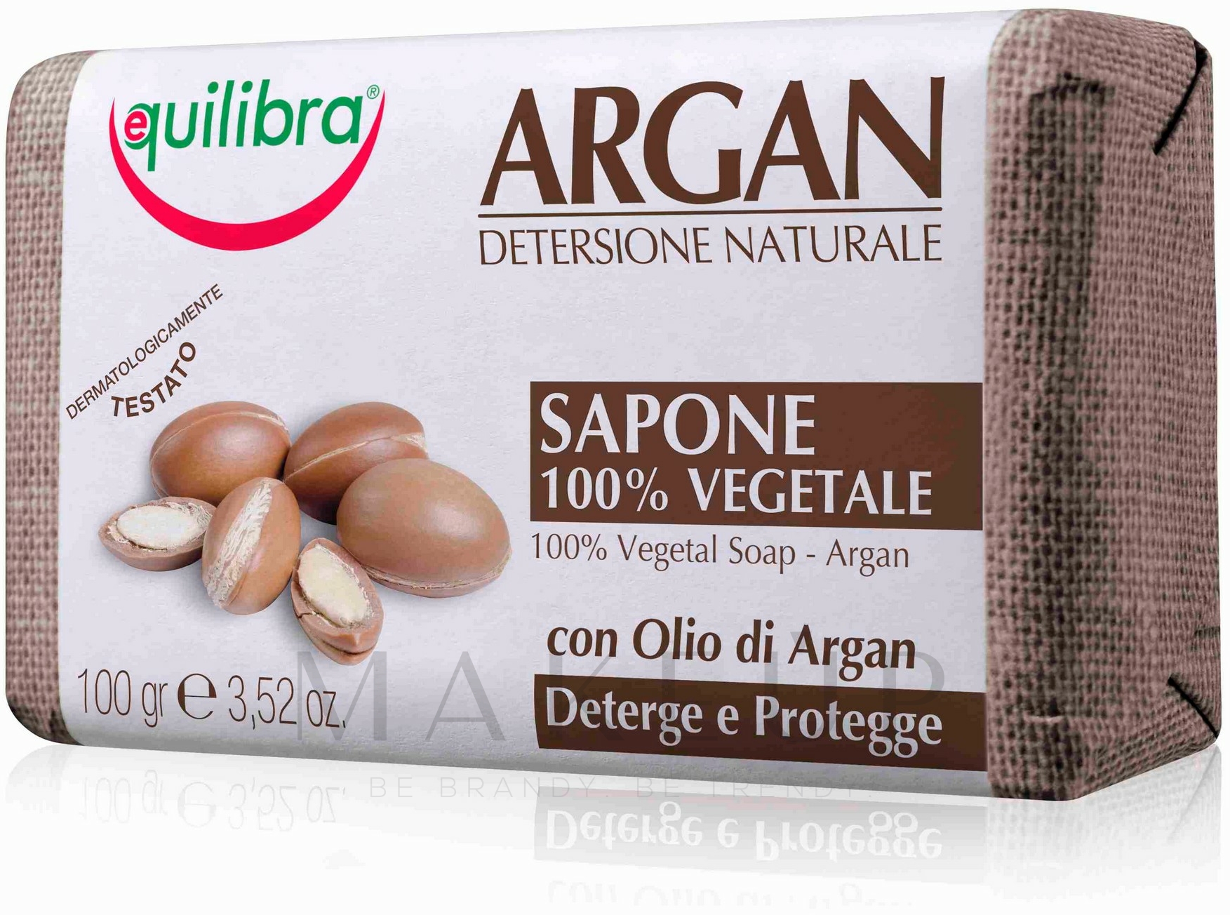 Seife mit Arganöl - Equilibra Argan Line Soap — Foto 100 g