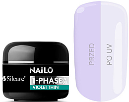 Düfte, Parfümerie und Kosmetik UV-Nagelgel mit violetten Schimmer - Silcare Nailo 1-Phase Gel UV Violet Thin