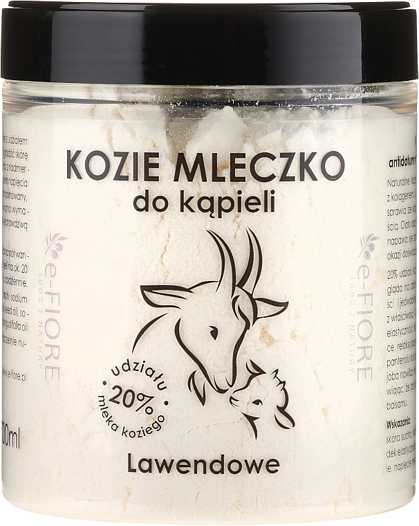 Natürliches Ziegenmilchbad mit ätherischem Lavendelöl - E-Fiore Lavender Natural Goat's Bath Milk