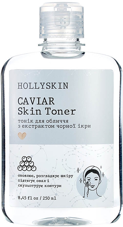 Gesichtswasser mit schwarzem Kaviarextrakt - Hollyskin Caviar Skin Toner — Bild N1