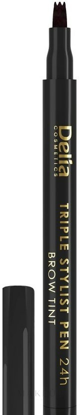 Augenbrauenmarker - Delia Cosmetics Eyebrow Triple Pen — Bild 1.0 - Black