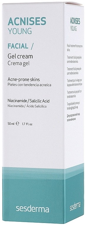 Gesichtscreme-Gel für Problemhaut - SesDerma Laboratories Acnises Young Gel Cream — Bild N6