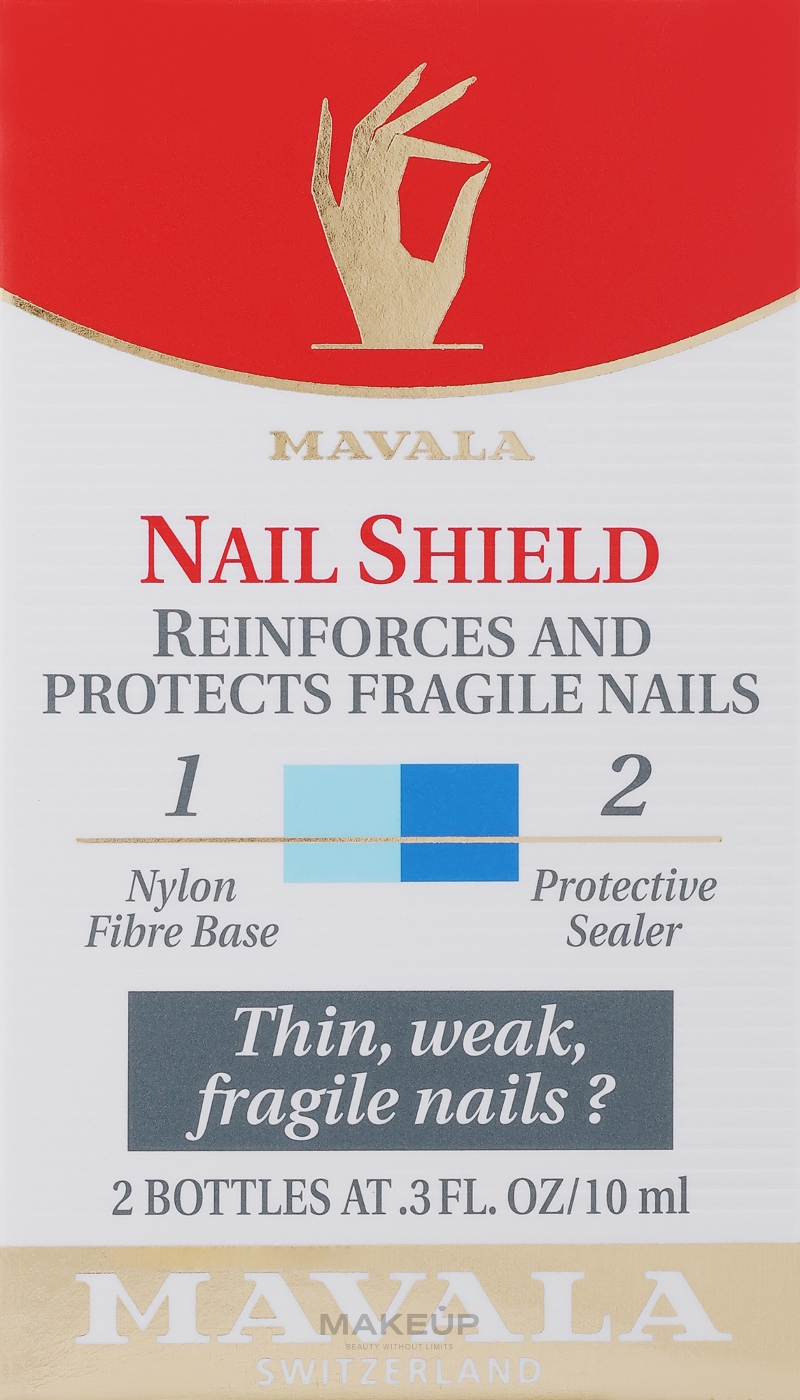 Nagelpflege in zwei Phasen - Mavala Nail Shield (Faserbasis + Schutzschild) — Bild 2 x 10 ml
