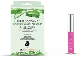 Düfte, Parfümerie und Kosmetik Gesichtspflegeset - Dr. Eve_Ryouth Super Soothing + Vitamin E And Peppermint (Tuchmaske 3 St. + Lipgloss 8ml)