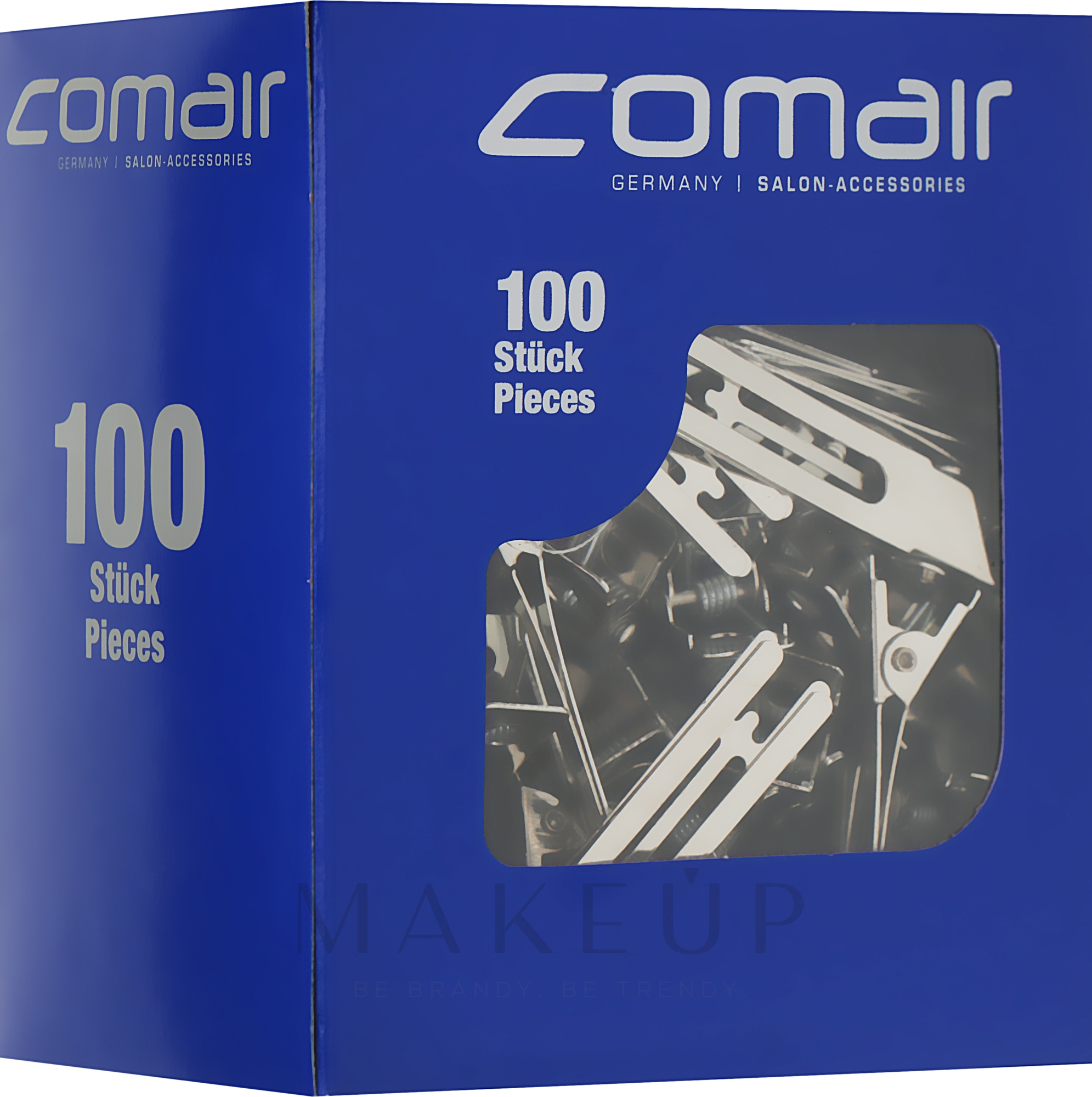 Dreizackige Haarspangen aus Metall - Comair — Bild 100 St.