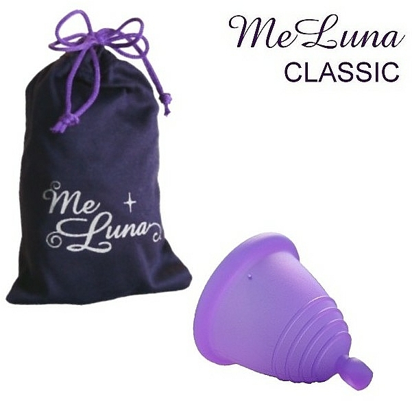 Menstruationstasse Größe XL violett - MeLuna Classic Shorty Menstrual Cup Ball — Bild N1