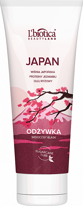 Regenerierender Conditioner Japan mit japanischer Kirsche, Seidenproteinen und Reisöl - L'biotica Beauty Land Japan Hair Conditioner — Bild N1