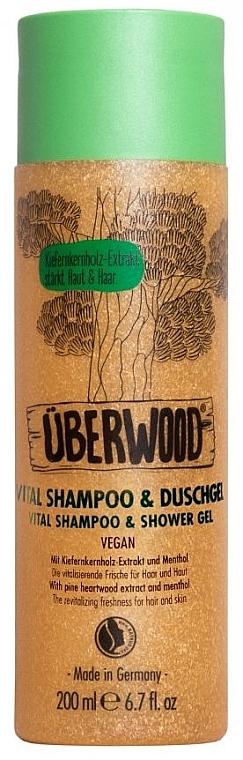 2in1 Shampoo und Duschgel mit Kiefernkernholz-Extrakt und Menthol - Uberwood Vital Shampoo & Shower Gel — Bild N1