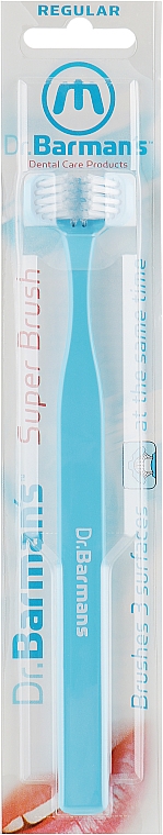 Dreieckige Zahnbürste Standard blau - Dr. Barman's Superbrush Regular — Bild N1
