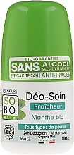 Düfte, Parfümerie und Kosmetik Deo Roll-on mit Bambuspulver - So’Bio Etic Deo Fresh Deodorant Mint All Skin Types