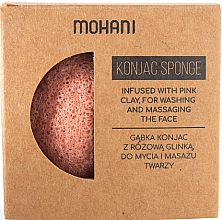 Peelingschwamm für das Gesicht mit Konjakwurzel rosa Ton - Natural konjac Cleansing Sponge With Pink Clay — Bild N2