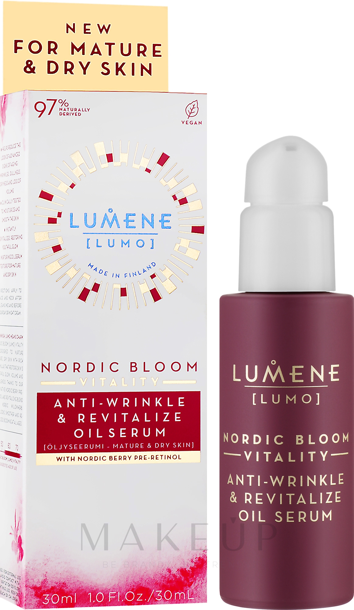 Anti-Falten-Ölserum für das Gesicht - Lumene Nordic Bloom Vitality Anti-Wrinkle & Revitalize Oil Serum — Bild 30 ml