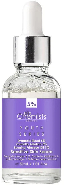 Gesichtsserum - Skin Chemists Youth Series Dragon's Blood 5%, Centella Asistica 3%, Evening Primrose Oil 1% Sensitive Skin Serum — Bild N2