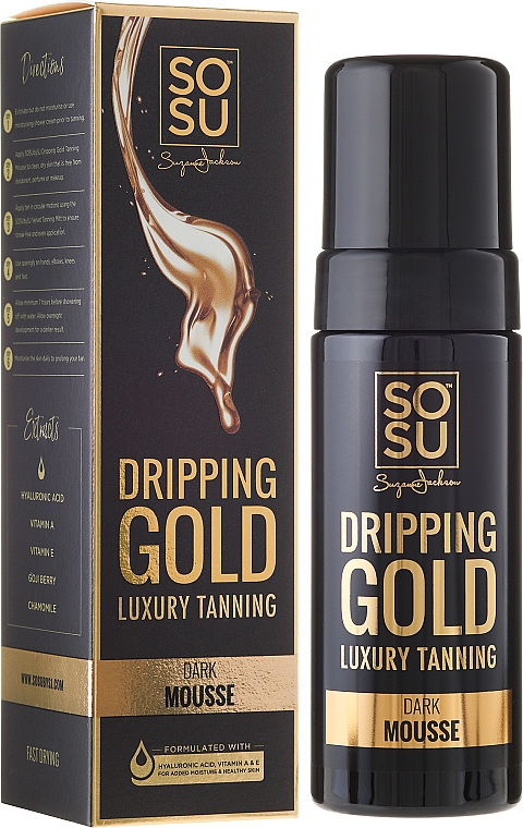 Bräunungsmousse für den Körper mit Hyaluronsäure und Vitamin A und F - Sosu by SJ Dripping Gold Luxury Tanning Mousse — Bild N1