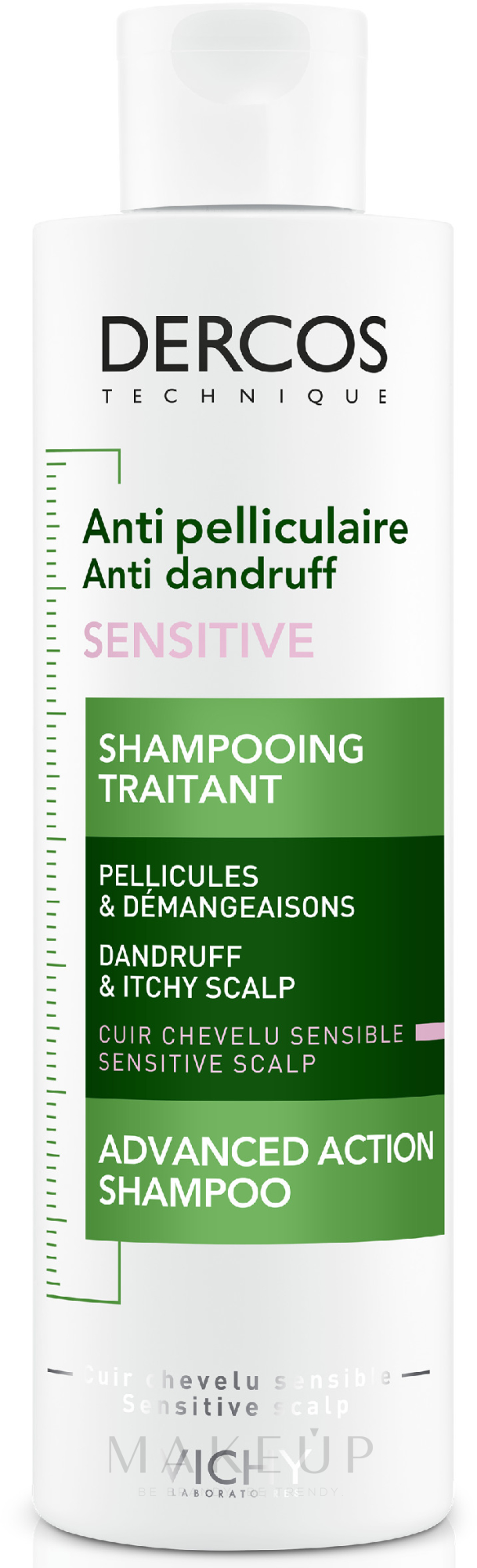 Anti-Schuppen Shampoo für empfindliche Kopfhaut - Vichy Dercos Anti Dandruff Sulphate Free Shampoo — Bild 200 ml