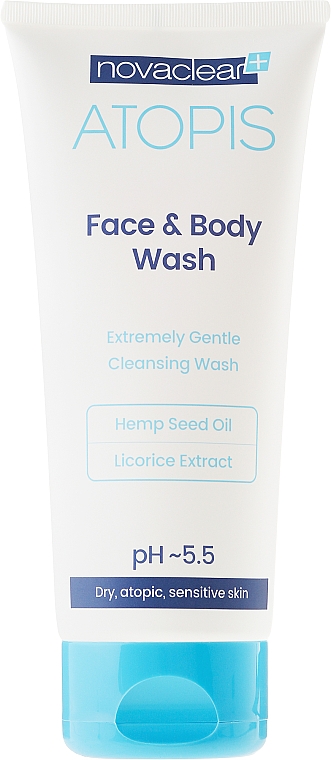 Gesichts- und Körperwaschgel mit Hanfsamenöl und Lakritzextrakt - Novaclear Atopis Face&Body Wash — Bild N3