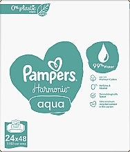Feuchttücher für Babys 24x48 St. - Pampers Harmonie Aqua Baby Wipes — Bild N2