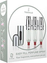 Nachfüllbare Parfümzerstäuber silber - Travalo Classic HD Silver Set (Parfumzerstäuber 3x5ml + Etui) — Bild N3