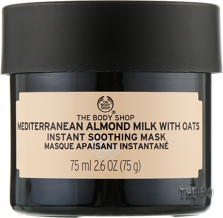 Beruhigende Gesichtsmaske mit Mandelmilch und Hafer - The Body Shop Mediterranean Almond Milk And Oats Instant Soothing Mask — Bild N1