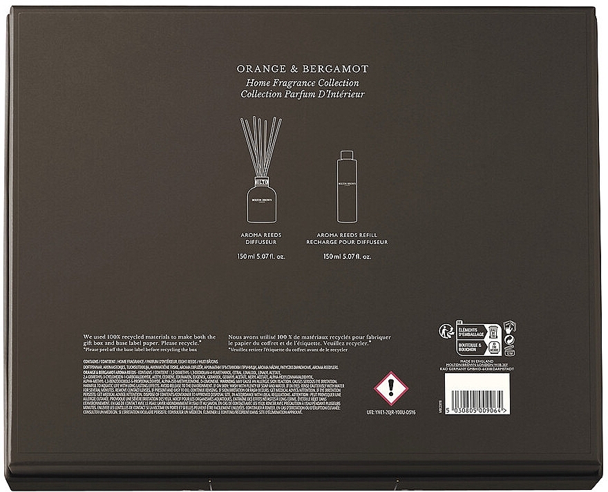 Molton Brown Orange & Bergamot Home Fragrance Gift Set - Duftset (Diffuser 150ml + Diffuser 150ml (Refill)) — Bild N1