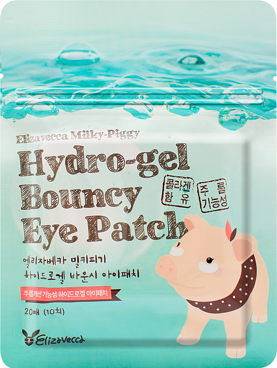 Hydrogel-Pflaster für die Augenpartie - Elizavecca Face Care Milky Piggy Hydro-gel Bouncy Eye Patch — Bild N1
