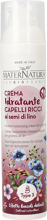 Feuchtigkeitscreme für lockiges Haar - MaterNatura Linseed Moisturising Cream For Curly Hair — Bild N3