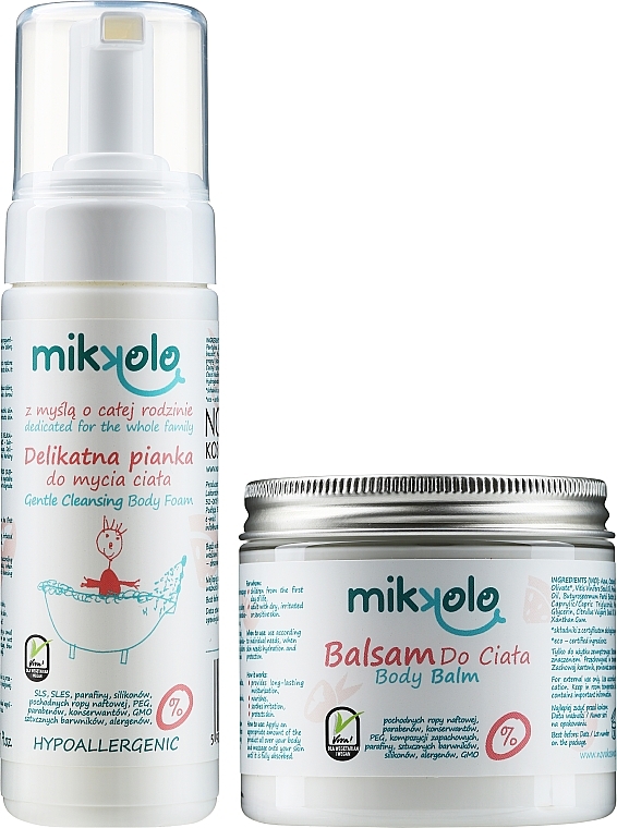 Körperpflegeset - Nova Kosmetyki Mikkolo Carefree Coconut Set №1 (b/balm/200ml + b/foam/150ml + toy/1pc) — Bild N2