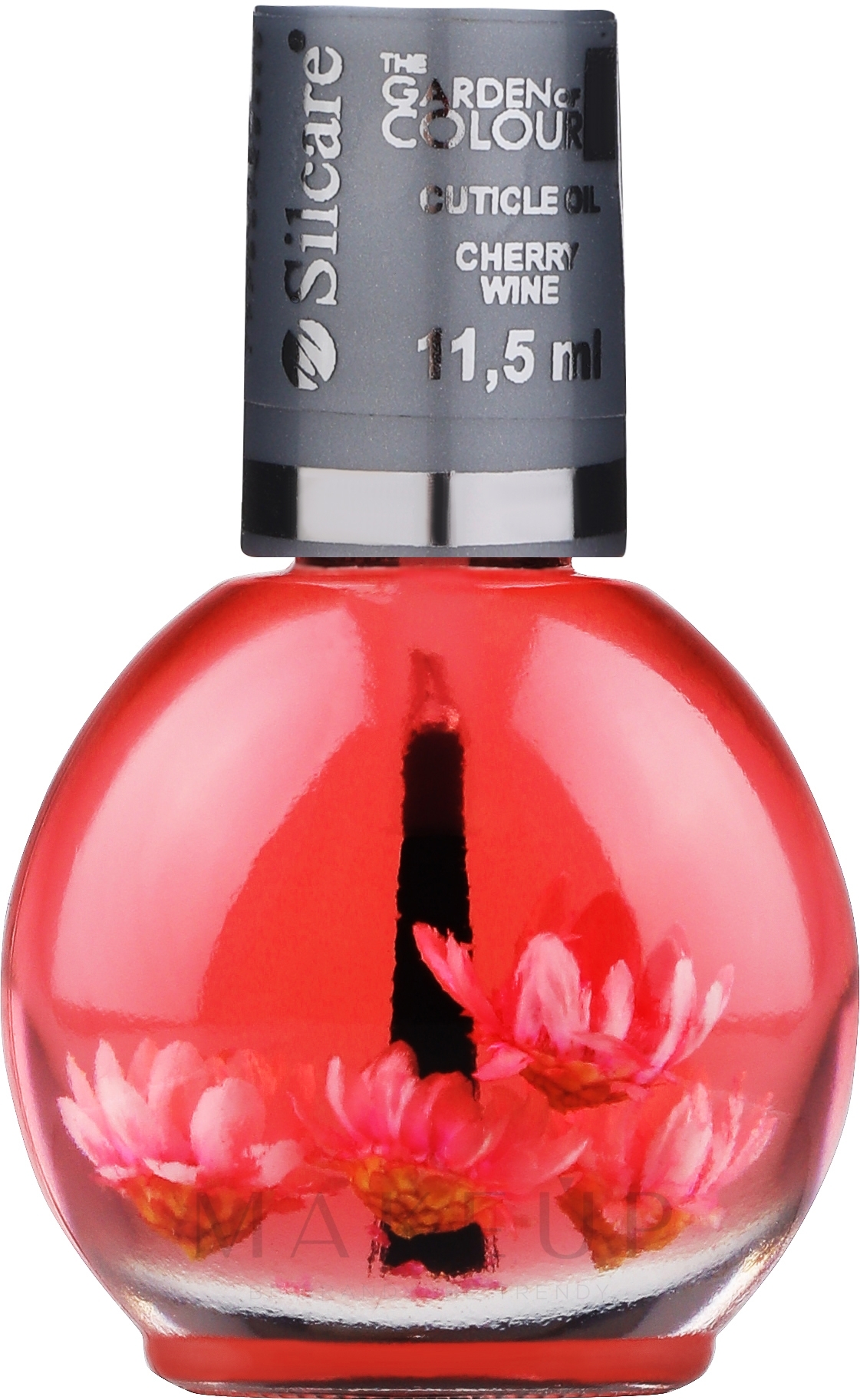 Nagel- und Nagelhautöl mit Blumen - Silcare Cuticle Oil Cherry Wine — Bild 11.5 ml