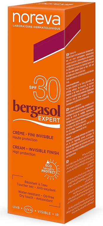 Sonnenschutzcreme SPF 30 - Noreva Laboratoires Bergasol Expert Invisible Finish Cream SPF 30 — Bild N1
