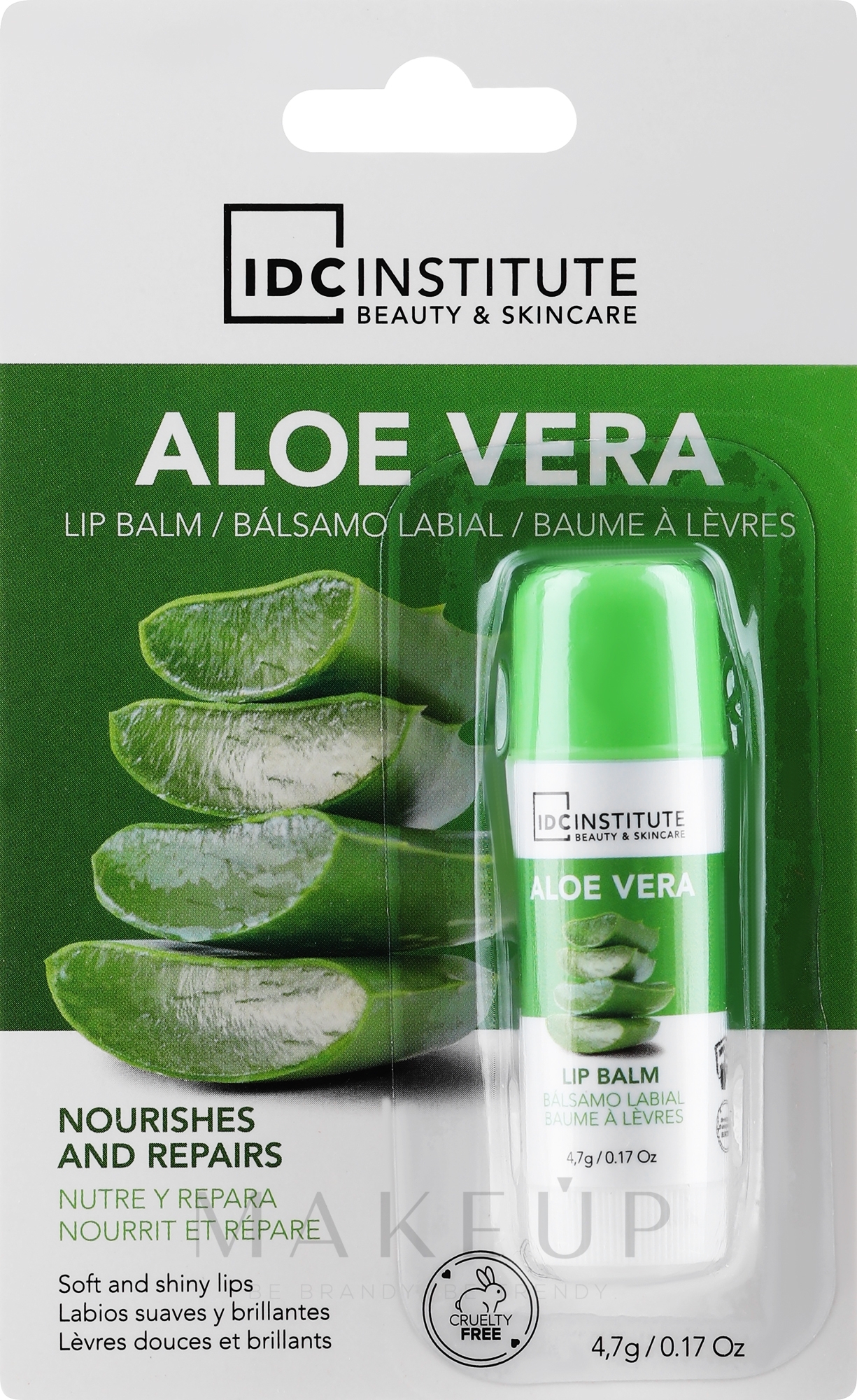 Pflegender Lippenbalsam mit Aloe Vera - IDC Institute Lip Balm Aloe Vera — Bild 4.7 g