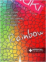 Menstruationstasse Größe L + Desinfektionsbehälter - Yuuki Rainbow Line Large 2 — Bild N1