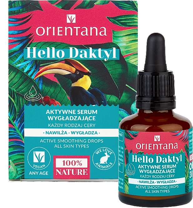 Aktiv glättendes Gesichtsserum - Orientana Hello Daktyl Active Smoothing Drops — Bild N1