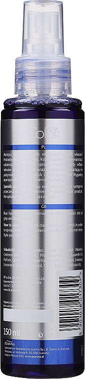 Haarspray ohne Auswaschen blau für graues, blondes und aufgehelltes Haar - Joanna Ultra Color System Hair Rinse Spray Blue — Bild N4