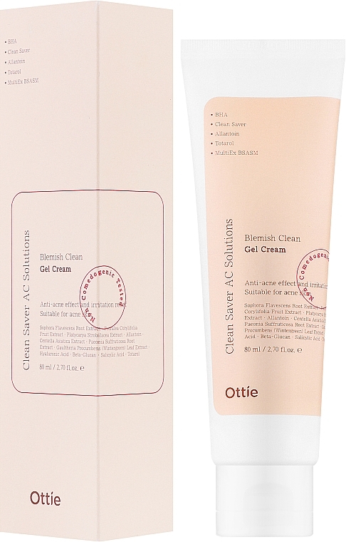 Creme-Gel für problematische Haut - Creme-Gel für Problemhaut - Ottie Blemish Clean Gel Cream	 — Bild N2