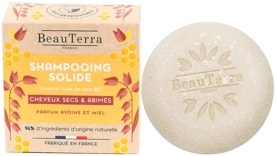 Festes Shampoo mit Hafer und Honig - BeauTerra Solid Shampoo For Dry Hair — Bild N2