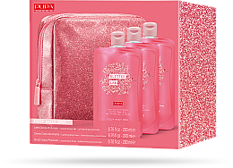 Körperpflegeset - Pupa Glitter Lab Frizzy Daily Dose (Kosmetiktasche + Duschmilch 200ml + Körpercreme 200ml + Körperpeeling 200ml) — Bild N2