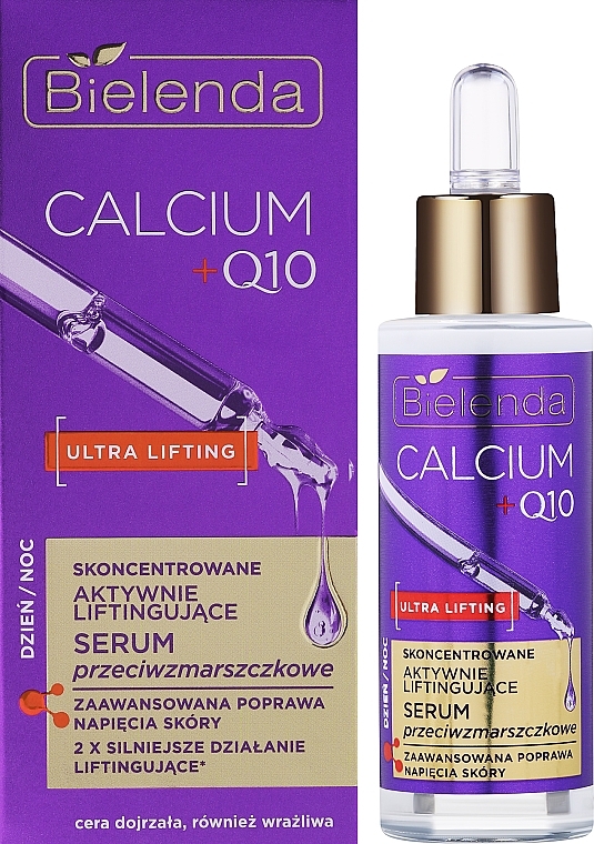 Aktives Anti-Falten-Lifting-Serum - Bielenda Calcium + Q10  — Bild N2