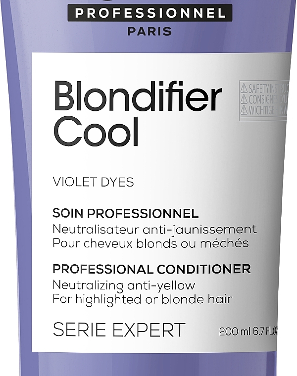 Regenerierende und farbschützende Haarspülung für kühle Blondtöne ohne Gelbstich - L'Oreal Professionnel Serie Expert Blondifier Cool Conditioner — Bild N3