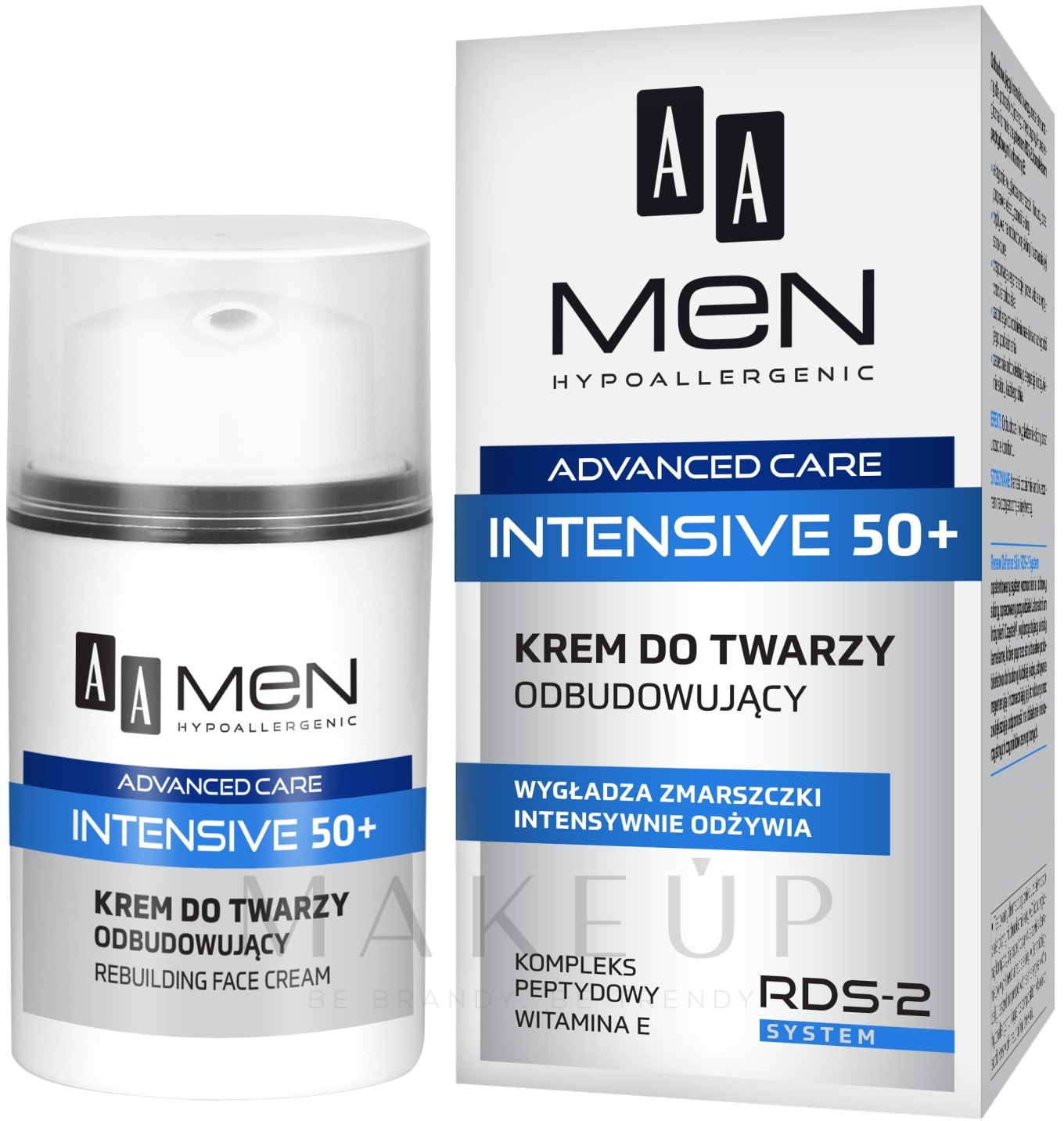 Regenerierende Gesichtscreme - AA Men Advanced Care Intensive 50+ Face Cream Rebuilding — Bild 50 ml